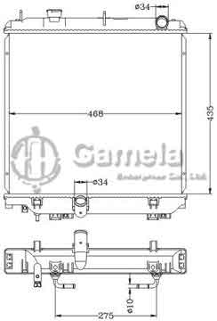 6112686NA - Radiator for TOYOTA DYNA RZY220/230 '01- AT