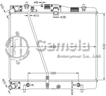 6112689NA - Radiator for TOYOTA HIACE '05- AT