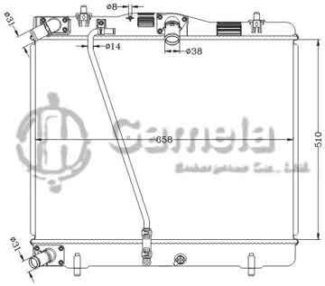 6112690NA - Radiator for TOYOTA HIACE '05- MT