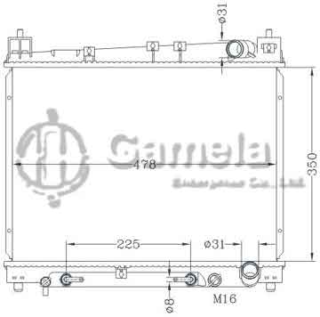 6112693NA - Radiator for TOYOTA ECHO YARIS KAPALI AT OEM: 16400-21070 DPI: 2305