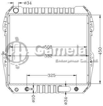 6112695NA - Radiator for TOYOTA HILUX PICKUP AT