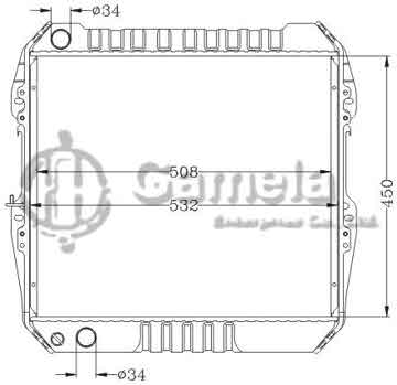 6112698NA - Radiator for TOYOTA HILUX PICKUP MT