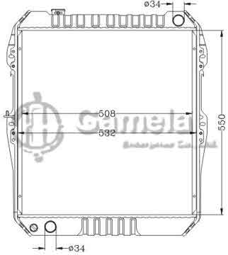 6112700NA - Radiator for TOYOTA HILUX KB-LN165R MT