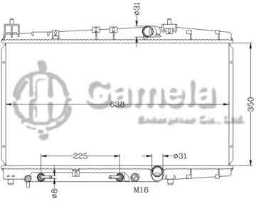 6112705NA - Radiator for TOYOTA PROBOX/SUCCEED VAN '02-03 AT OEM: 16400-21210