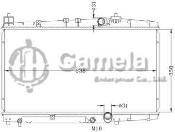 6112706NA - Radiator for TOYOTA PROBOX/SUCCEED VAN '02-03 MT OEM: 16400-21110