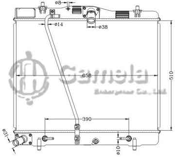 6112709NA - Radiator for TOYOTA HIACE '05- AT