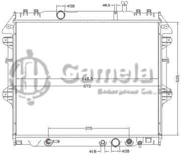 6112711NA - Radiator for TOYOTA HILUX INNOVA '04- DIESEL AT OEM: 16400-0L150