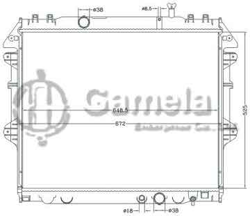 6112712NA - Radiator for TOYOTA HILUX INNOVA '04- DIESEL MT OEM: 16400-0L160/0L140