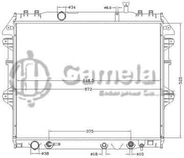 6112713NA - Radiator for TOYOTA HILUX VIGO '04- AT OEM: 16400-05150