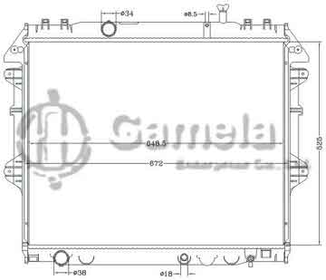 6112714NA - Radiator for TOYOTA HILUX VIGO '04- MT OEM: 16400-05160