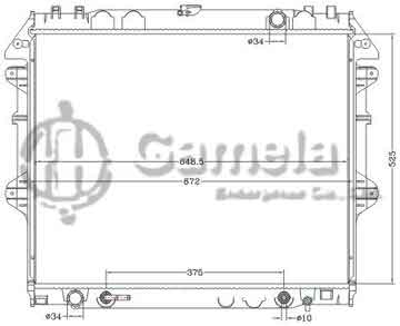 6112715NA - Radiator for TOYOTA HILUX VIGO '04- AT OEM: 16400-0P060/0P040