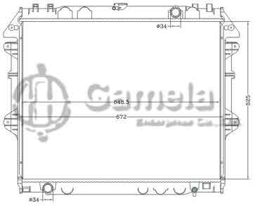 6112716NA - Radiator for TOYOTA HILUX VIGO '04- MT OEM: 16400-0P050