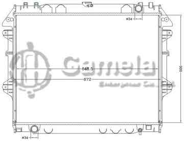 6112718NA - Radiator for TOYOTA HILUX INNOVA 1TR' 04- MT OEM: 16400-0C140/0C210/0C200