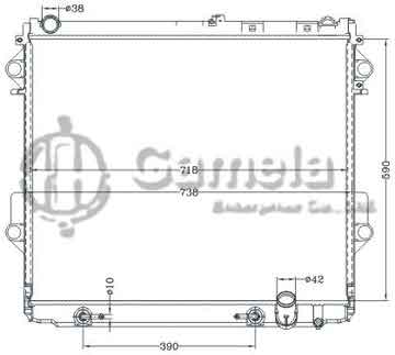 6112727NA - Radiator for TOYOTA LAND CRUISER 200 '08- AT OEM: 16400-51040