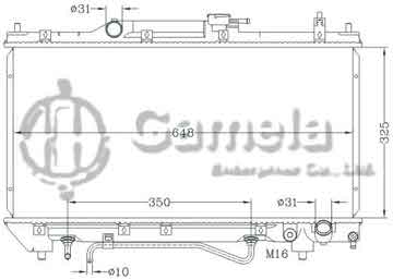 6112729NA - Radiator for TOYOTA AVENSIS '97- St220 AT OEM: 16400-03190