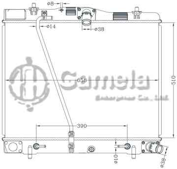 6112737NA - Radiator for TOYOTA HIACE '08- AT