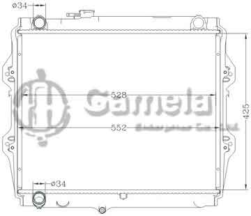 6112740NA - Radiator for TOYOTA HILUX 2.4 '88-97 MT