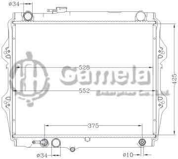 6112741NA - Radiator for TOYOTA HILUX PICKUP '86- AT