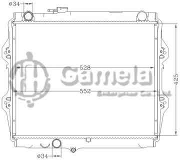 6112742NA - Radiator for TOYOTA HILUX PICKUP '86- MT