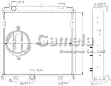 6112746NA - Radiator for TOYOTA DYNA 150 '88-95 MT OEM: 16400-30070