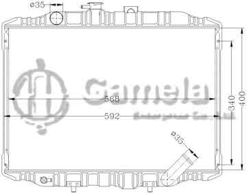 6114002AN - Radiator for MITSUBISHI DELICA '86-99 MT OEM: MB356342