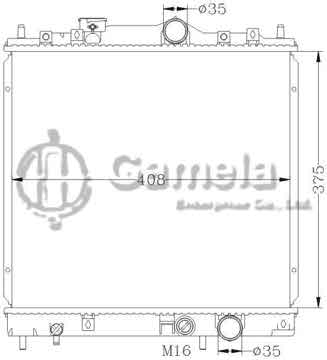 6114015N - Radiator for MITSUBISHI COLT '92- MT OEM: MB660540/MB660596