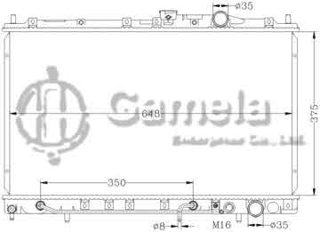 6114019N - Radiator for MITSUBISHI LANCER '92-94 AT OEM: MB660561/660567 DPI: 1393