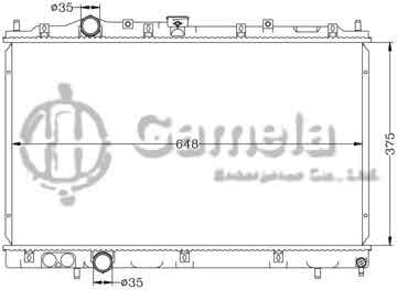 6114022N - Radiator for MITSUBISHI LANCER '95-99 CK1.6 MT OEM: MR187961/MR187964/MR204532 DPI: 2208