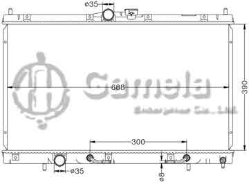 6114023N - Radiator for MITSUBISHI LANCER '01- DIESEL AT