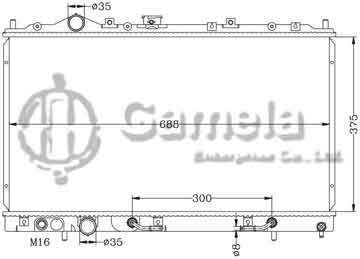 6114025AN - Radiator for MITSUBISHI LANCER '00 AT