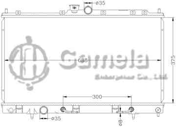 6114035N - Radiator for MITSUBISHI LANCER '01-05 AT OEM: MR968857/968858 DPI: 2448