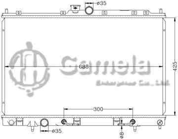 6114037N - Radiator for MITSUBISHI OUTLAND '01-05 AT OEM: MR431506 DPI: 2617