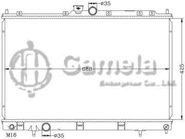 6114040AN - Radiator for MITSUBISHI OUTLAND '01-05 MT