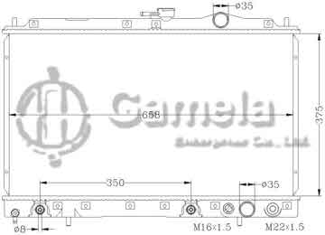 6114041N - Radiator for MITSUBISHI GLANT '87-92 AT OEM: MB356528/MB356555 DPI: 233