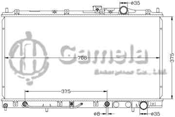 6114043N - Radiator for MITSUBISHI GLANT '92-95 AT OEM: MB845810/MB845814 DPI: 1838