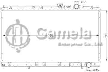 6114044N - Radiator for MITSUBISHI GLANT '92-95 MT OEM: MB845808/MB845812