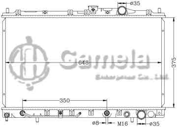 6114045AN - Radiator for MITSUBISHI GLANT E52A/4G93 '93-96 AT