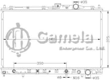 6114049N - Radiator for MITSUBISHI GLANT E52A/4G93 '93-96 AT OEM: MB845796