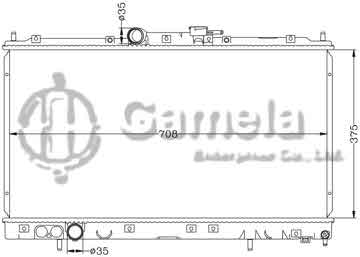 6114052N - Radiator for MITSUBISHI GLANT '98- MT OEM: MR212454/MR281667