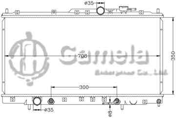 6114055N - Radiator for MITSUBISHI ECLIPSE '99-05 AT MITSUBISHI SEBRING/STRAUS '01-06 AT OEM: MR355474/MR373101/MR431145 DPI: 2406 2438