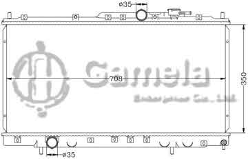 6114056N - Radiator for MITSUBISHI ECLIPSE '99-05 MT MITSUBISHI SEBRING/STRAUS '01-06 MT OEM: MR373098 DPI: 2433