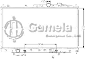 6114057AN - Radiator for MITSUBISHI GLANT '99-02 AT OEM: MR312229 DPI: 2300