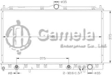 6114065N - Radiator for MITSUBISHI GTO 3000 '91-97 AT OEM: MB605454 DPI: 1299