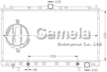 6114069AN - Radiator for MITSUBISHI ECLIPSE '95-99 AT MITSUBISHI TALON '95-98 AT OEM: MR127908/MR127909 DPI: 2024