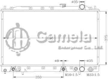 6114071N - Radiator for MITSUBISHI COLT/MIRAGE '89-92 AT MITSUBISHI SUMMIT '92- AT OEM: MB538547 DPI: 234