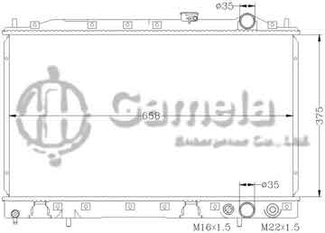 6114072N - Radiator for MITSUBISHI COLT/MIRAGE '89-92 MT MITSUBISHI SUMMIT '92- MT