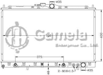 6114085N - Radiator for MITSUBISHI DIAMANTE '92-94 AT OEM: MB660673/MB924266 DPI: 1316