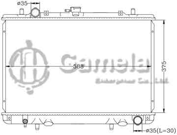 6114096AN - Radiator for MITSUBISHI PICKUP L200 '96- MT OEM: MR127853