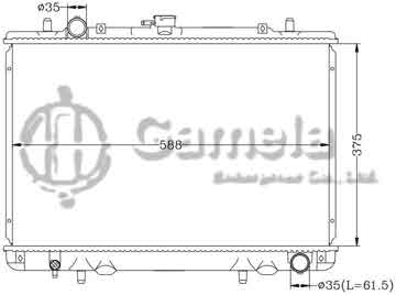 6114098AN - Radiator for MITSUBISHI PICKUP L200 '96- MT OEM: MR127853