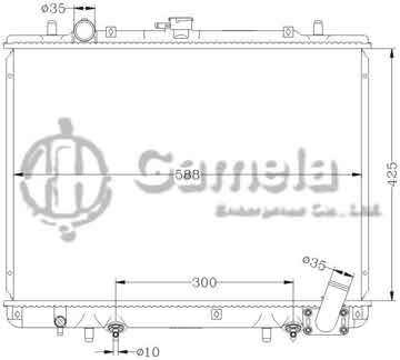 6114099N - Radiator for MITSUBISHI PICKUP L200 2.5D 4D56 AT